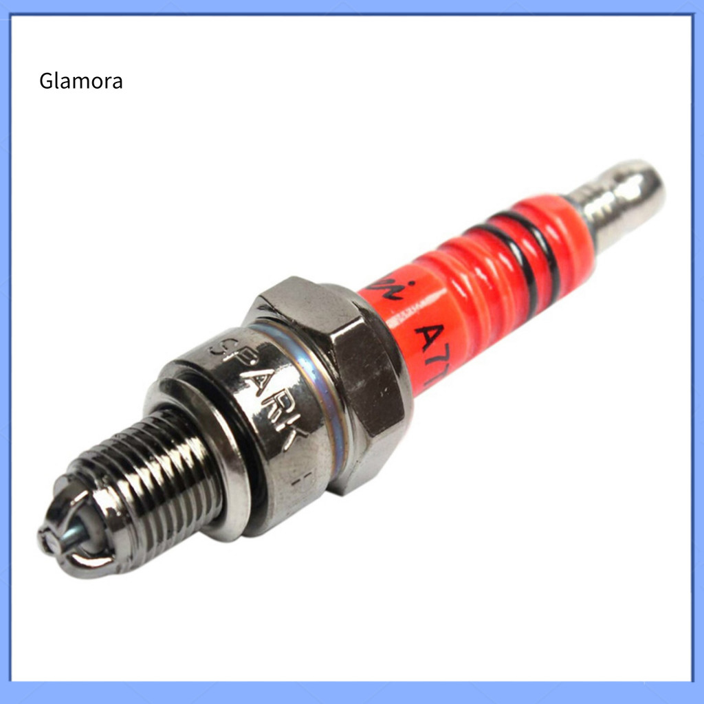 เสน่ห์| 1 PC Spark Plug A7TC A7TJC 3 Electrode GY6 50cc-125cc Moped สกู๊ตเตอร์ ATV Quads