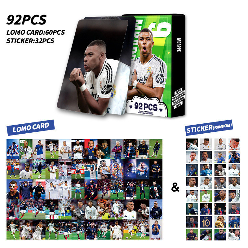 Pre-Sale 92 MBAPPE HD รูปภาพ MBAPPE Star KPOP สินค้า LOMO Collection Photocard