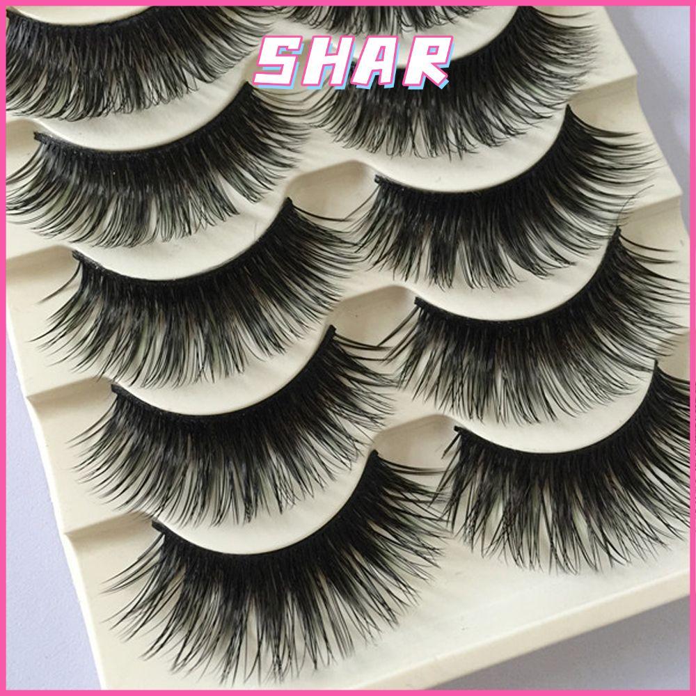 SHAR 5 คู่ Fake Eye Lashes Beauty หนายาวแต่งหน้าธรรมชาติ