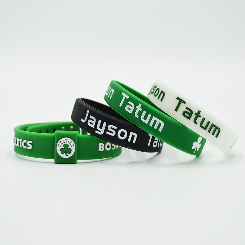 Star Jason Tatum สร้อยข้อมือเรืองแสงแบบปรับได้สร้อยข้อมือกีฬาบาสเกตบอล Celtic สายรัดข้อมือซิลิโคนชาย