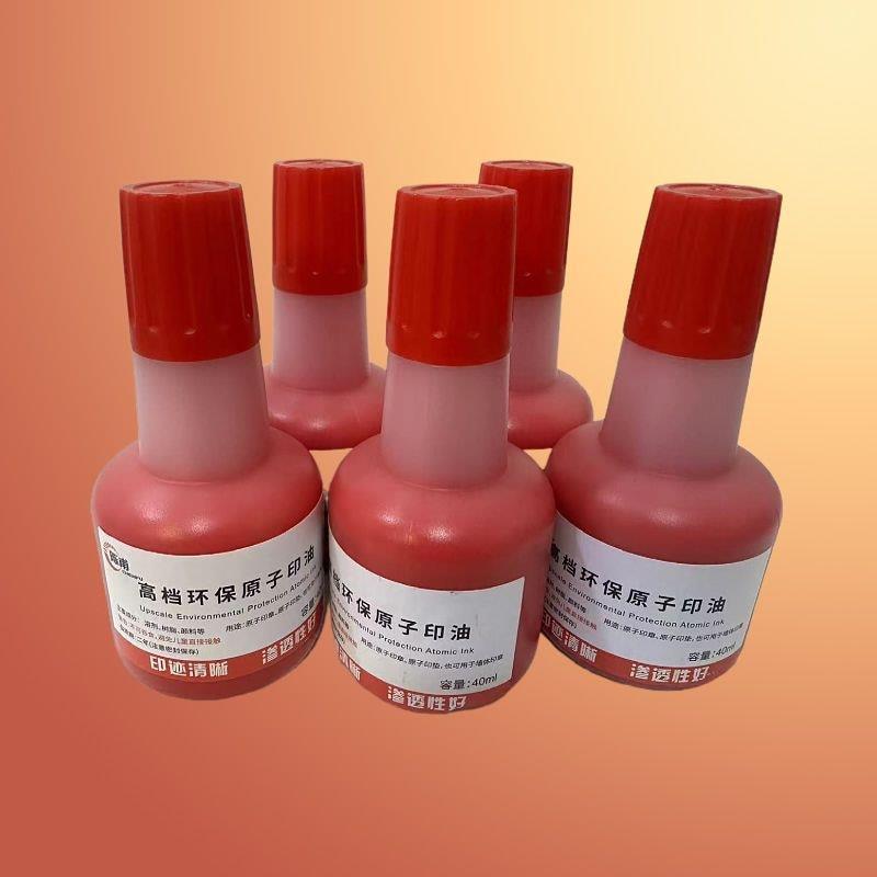 สอดใส่ Atomic Stamp Oil Red Quick-Drying Stamp Pad Stamp Oil M Bottle Oil Penetration Atomic Stamp O