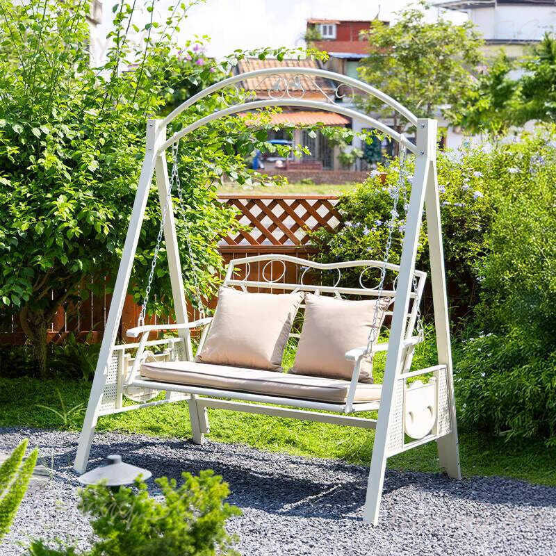 Outdoor Single Person Swing Rocking Chair Iron Art Garden Hanging Chair Villa Swing Courtyard Outdoo