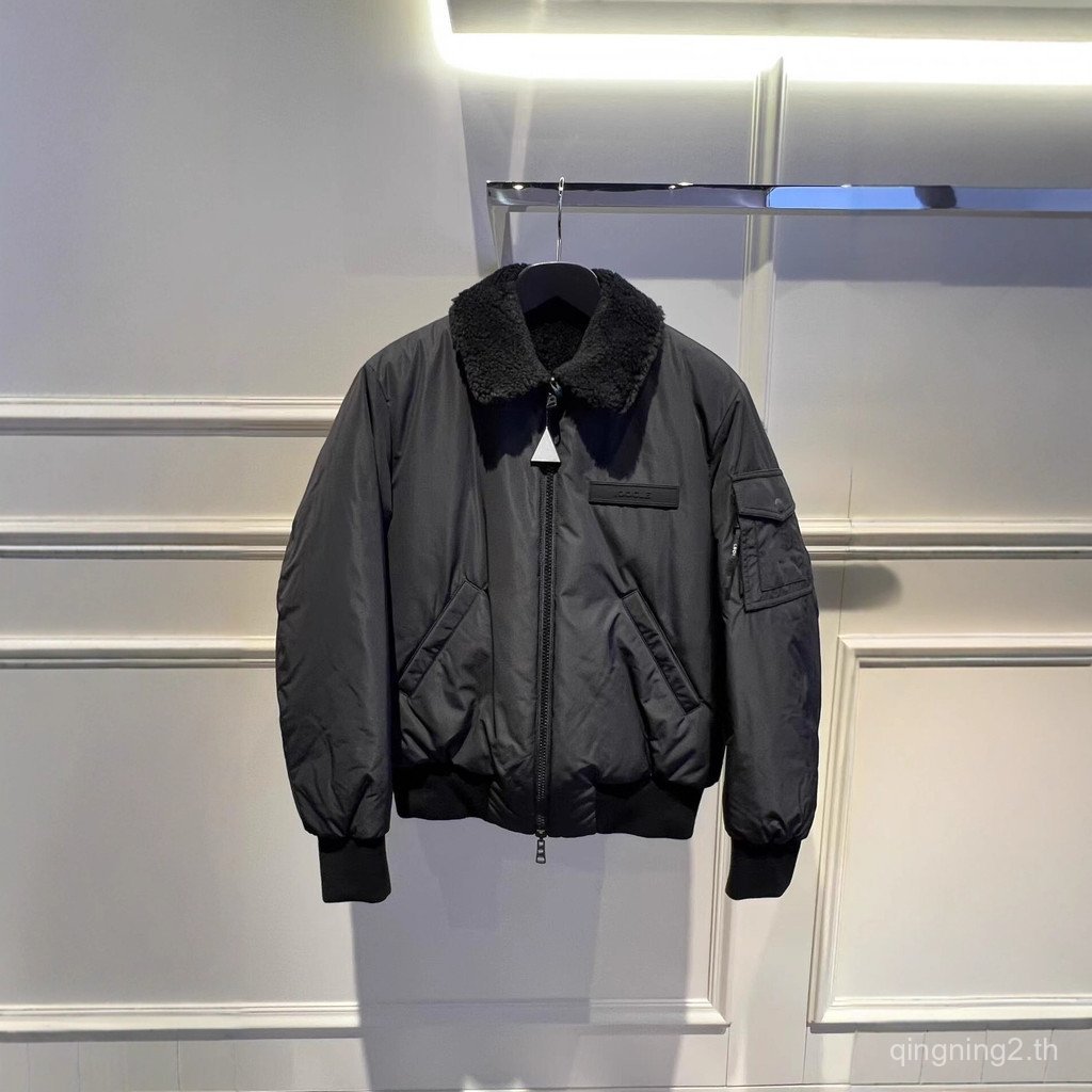 NM0Y MON// Teddy Down Double-Sided Bomber Jacket Down Jacket เสื้อแจ็คเก็ตลําลองผู้ชายผู้หญิงสไตล์เด
