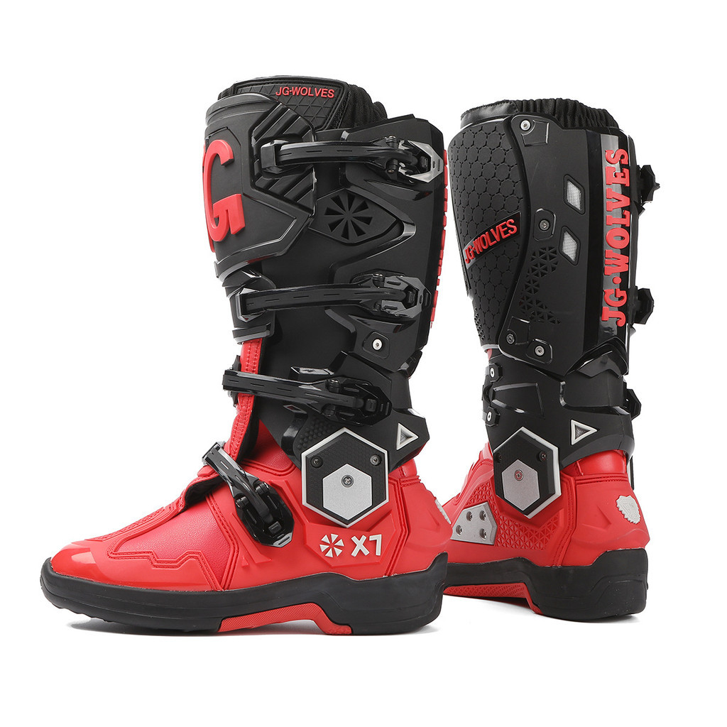 JG · WOLVES/Nine-Strand Wolf รองเท้าปั่นจักรยานมอเตอร์ไซค์ออฟโรด Rally Lindao Boots Movable Double-A