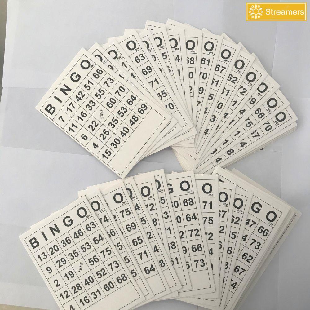 {Streamers} 60 การ์ด bingo non-repetitive bingo การ์ด BINGO เกมความบันเทิงสําหรับเด็กแบบดิจิตอล ใหม่