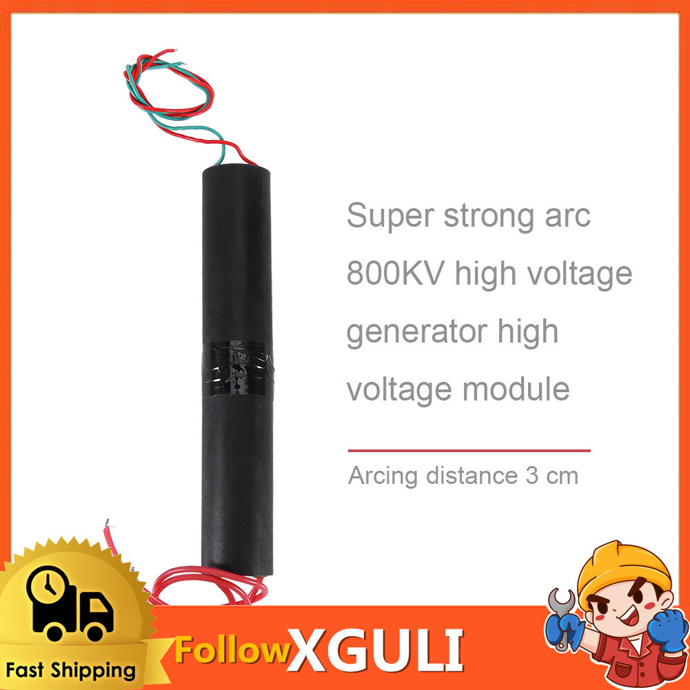 Xguli 800KV Pulse โมดูลแรงดันไฟฟ้าสูง 3 ซม.ไฟฟ้า Arc Generator 7.2V DC Boost อินเวอร์เตอร์ที่มีขนาดก