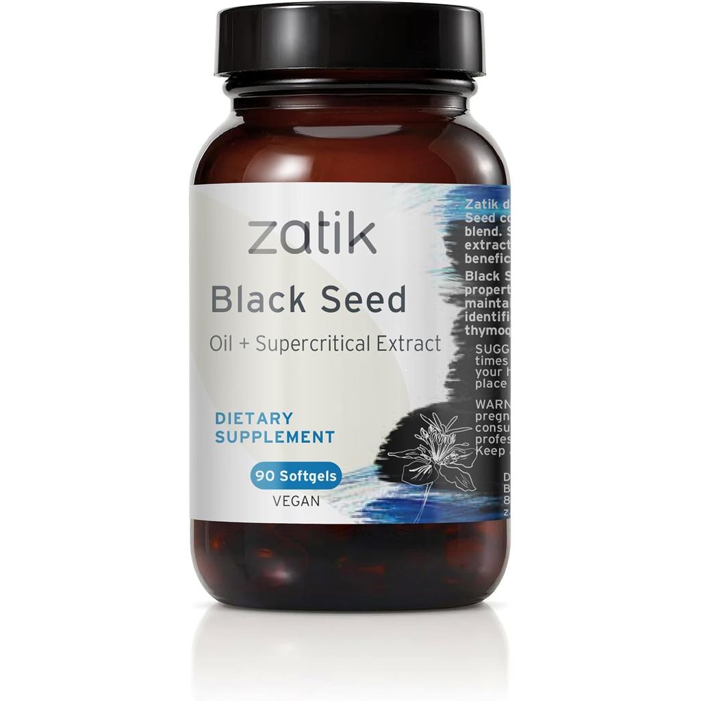 Zatik Naturals Black Cumin Seed Oil & Supercritical Extract, 90 ซอฟท์เจล