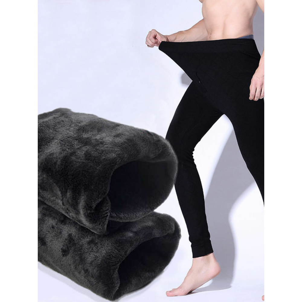 W Winter Mens Warm Pants Mens Fleece-Fleece-Fleece-Fleece-Fleece-Fleece-Fleece Thicken
