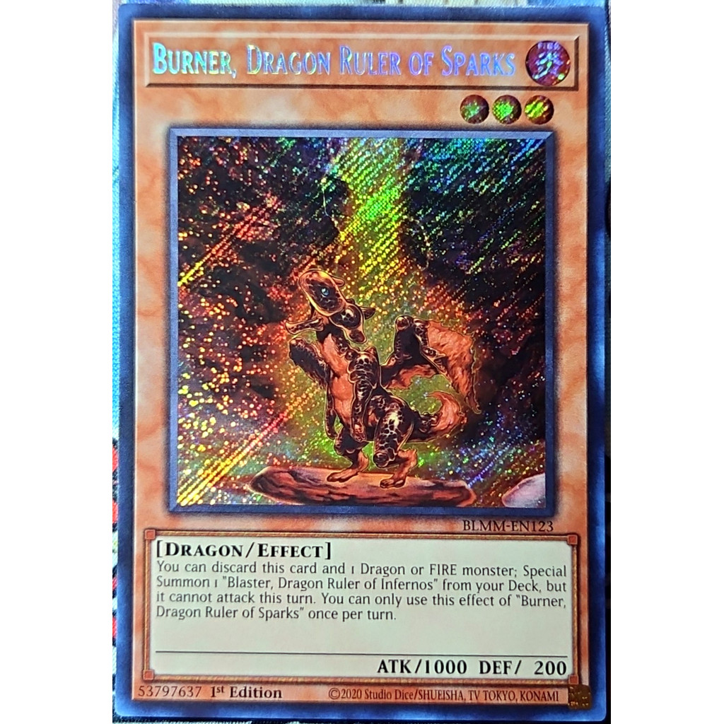 Yu-Gi-Oh Mei-English One-Brush SCR Yan Zhenglong-Burning Dragon Yan Burning BLMM-EN123 MK