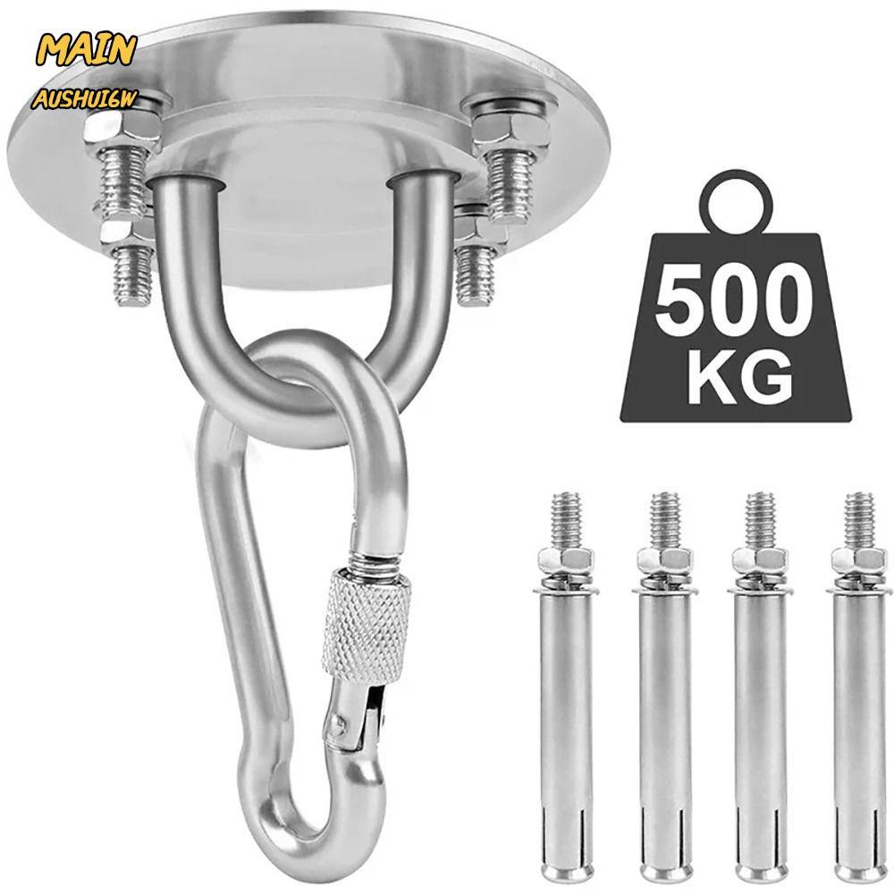 MAINAUSHUI6W 1 ชุด Swing Hooks, สแตนเลสโยคะกระสอบทราย Swing Gym อุปกรณ์เสริม Wall Mount Anchor Hooks