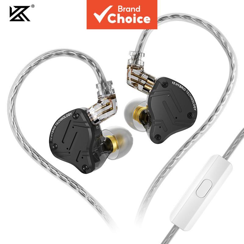 KZ ZS10 PRO X 4BA+1DD หูฟังอินเอียร์ไฮไฟ เบสโลหะไฮบริด ลดเสียงรบกวนสําหรับการกีฬา หูฟังเอียร์บัด KZ 