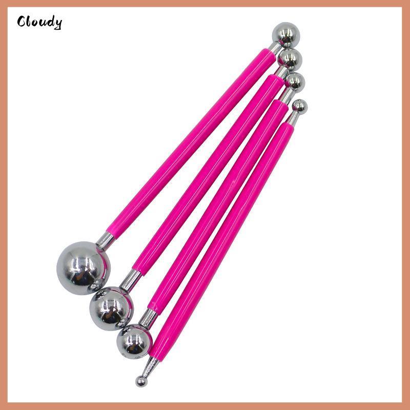 [Cloudy] Double Head Point Drill Creasing Pen Set 4 ชิ้นเกลียวออกแบบเครื่องมือแกะสลักสําหรับ DIY Cla