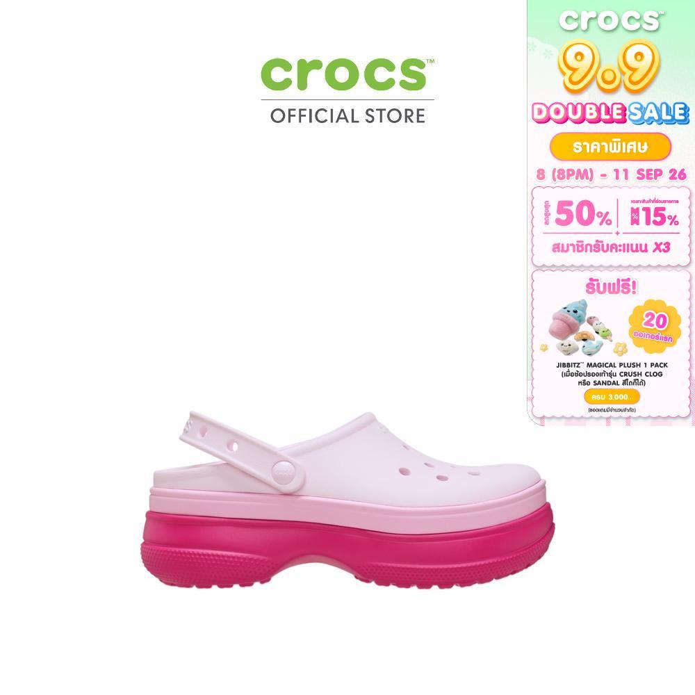 CROCS รองเท้าลำลองผู้ใหญ่ CLASSIC STACKED CLOG รุ่น 211355-6ZQ - DRAGON FRUIT