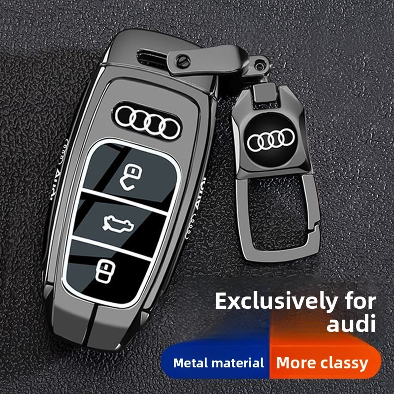 รถ Remote Key สําหรับ Audi 2025 A6l/A8/A4L/A3L/Q7/Q8/Q3L/Q6/Q5L Gold Edge Design Protector Fob รถอุป