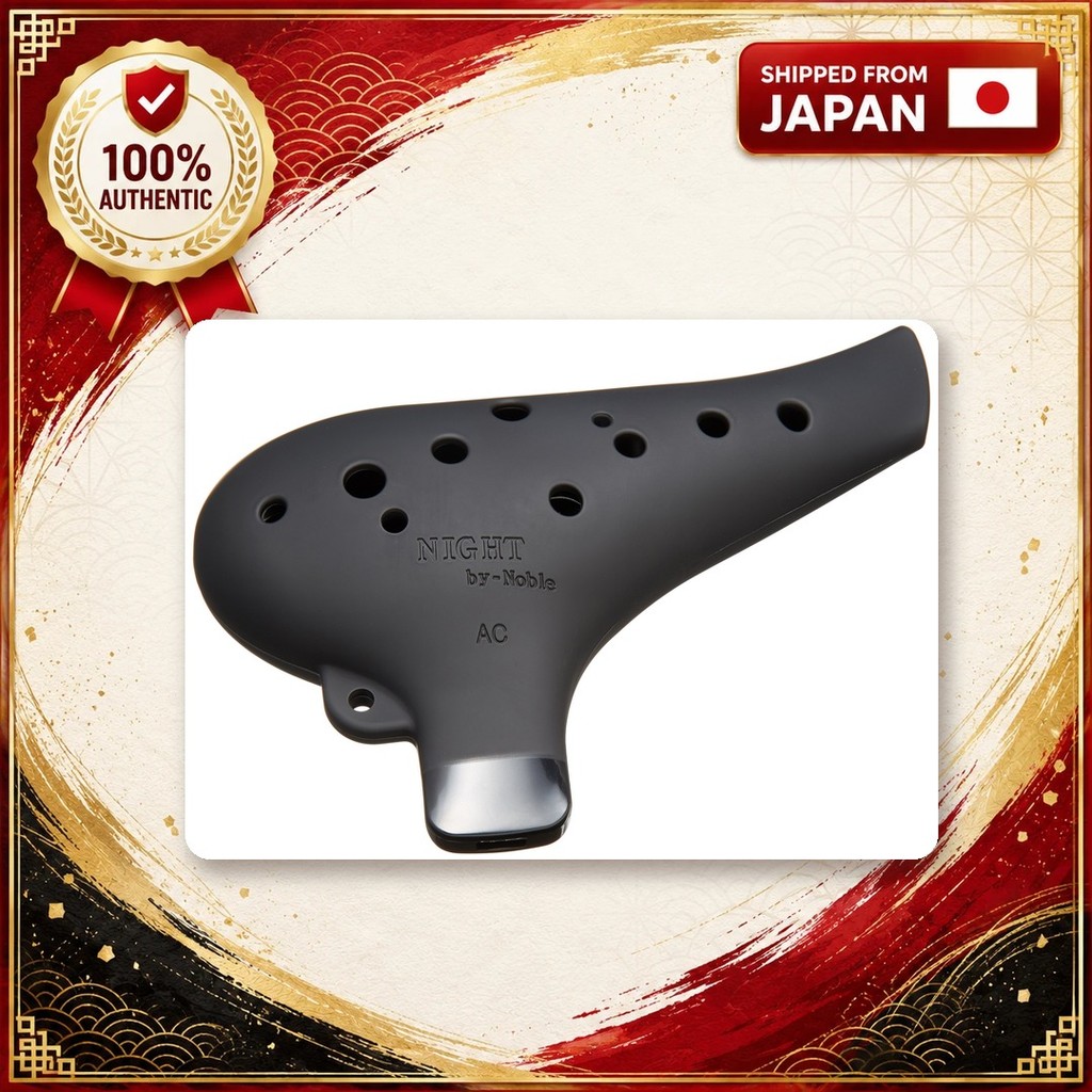 โอคาริน่า Noble Ocarina NIGHT โอคารีน่าพลาสติก สีดำ Alto C/Soprano C นำเข้าจากญี่ปุ่น