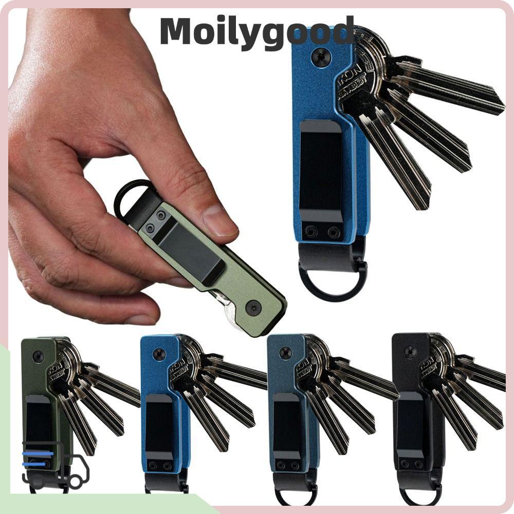MOILYTH Key Organizer, ที่ใส่กุญแจโลหะสไตล์มินิมอล, กะทัดรัด 2-5 Keys Keys Keys Bag Outdoor