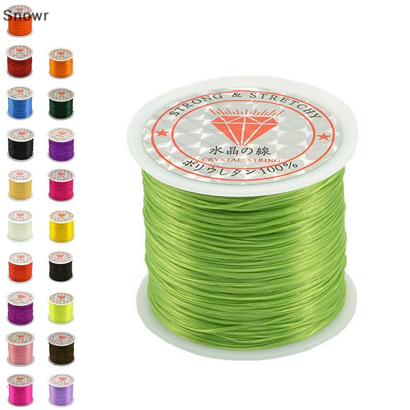 Snowr 50M Strong Stretch Elastic Cord สร้อยข้อมือเชือกลวด Nelace String Bead 0.5mm, wr