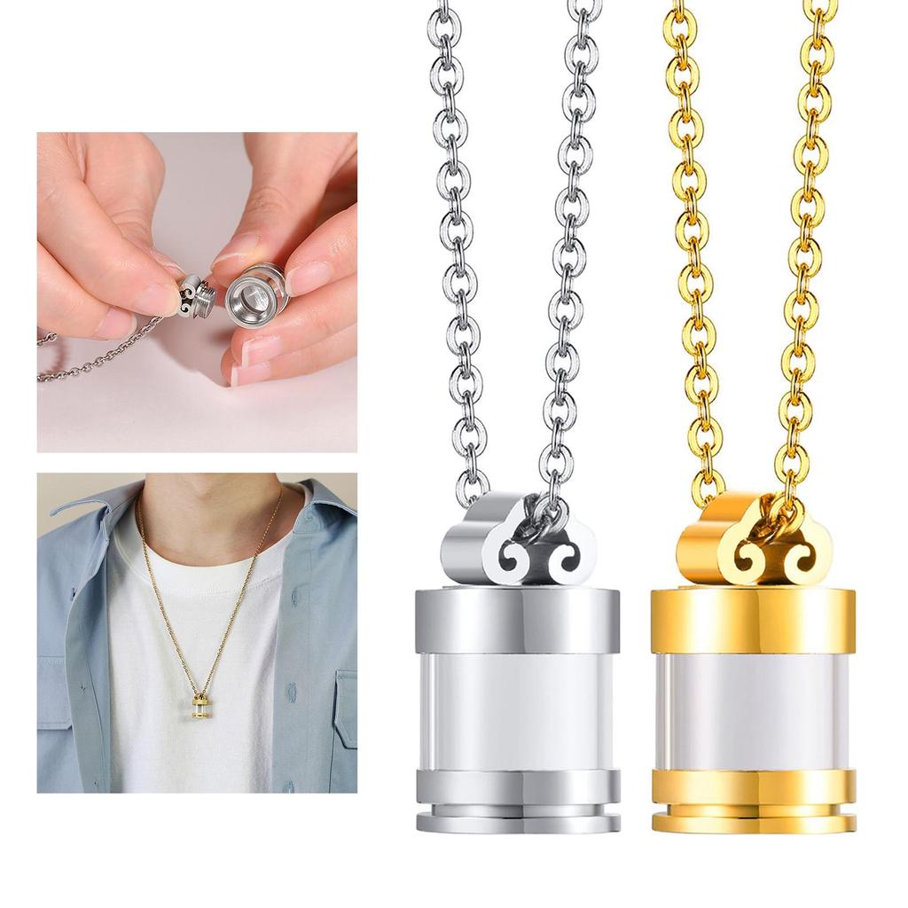 [Lszcx6l] แฟชั่นองค์กรจี้สร้อยคอ Urn Ash Chain สร้อยคอแขวน Urn Keepsake เครื่องประดับสแตนเลสสําหรับว