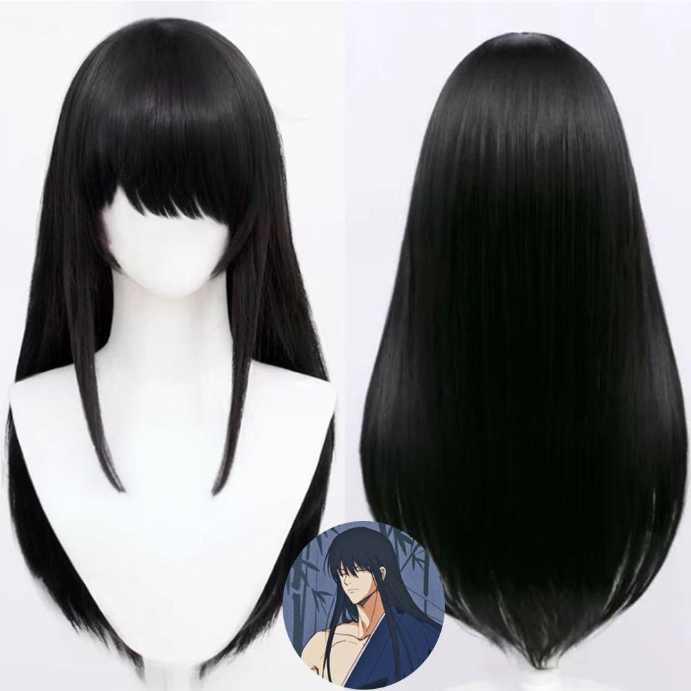2026 สินค้าใหม่ Gintama Katsura Kotaro วิกผม 70 สีดําผมยาวตรง Universal สีดําผมปลอม20260910