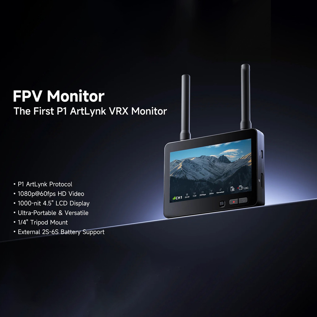 BETAFPV 4.5 นิ้วจอแสดงผล LCD FPV Monitor 1080 P @ 60fps ความละเอียด 1/4 หลุมสําหรับ P1 HD VRX สําหรั