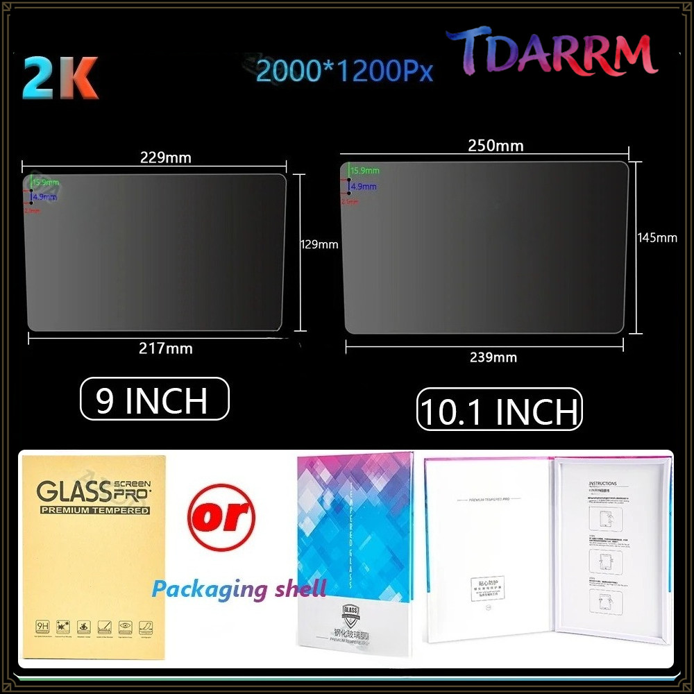 9 10.1 นิ้ว PET ป้องกันหน้าจอฟิล์มสําหรับ 2 DIN GPS รถวิทยุ Media Player นําทาง Android กรอบชุดกระจก
