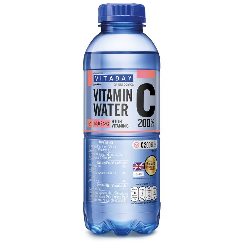 วิตอะเดย์วิตามินวอเตอร์ซีกลิ่นพีช 480มล. Vitaday Vitamin Water C Peach 480ml.