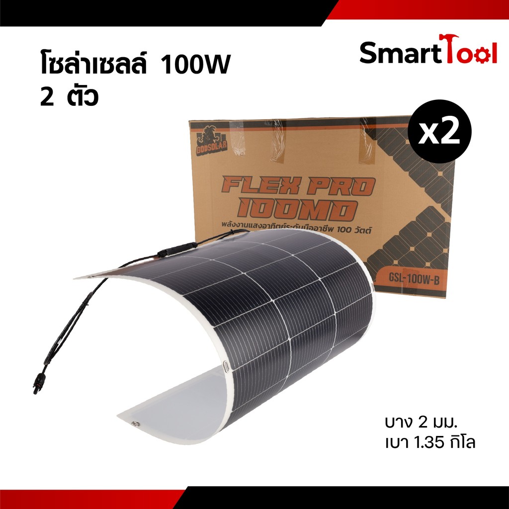 GODSORAL แผงโซล่าเซลล์ 100W-250W  แบบ 2 แผง