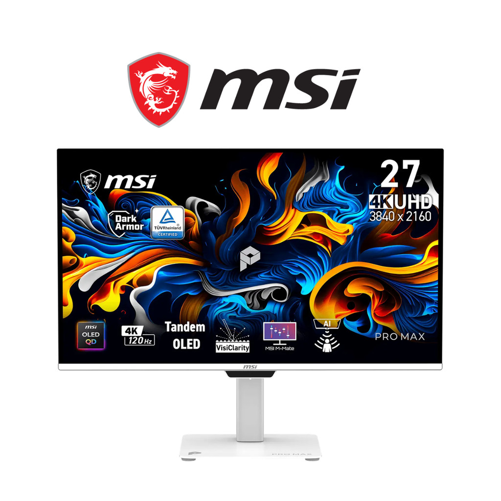 MSI MONITOR(จอมอนิเตอร์) MSI PRO MAX 271UPXW12G 27" 4k IPS 120Hz รับประกัน 3 ปี