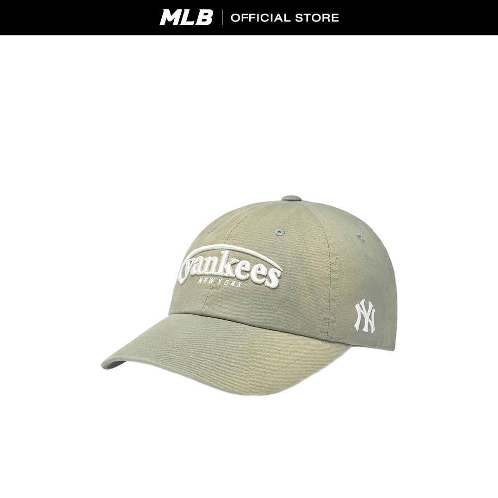 MLB หมวกแก็ป ยูนิเซ็กซ์ Vintage Washing Curve Unstructured Ballcap รุ่น 3ACPV076N 50KAM สีกากี
