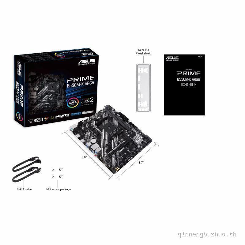 [จัดส่งฟรี] Asus B550M K ARGB DDR4 เมนบอร์ด ยี่ห้อใหม่ที่ยังไม่ได้เปิด Dual M.2 รองรับ AM4