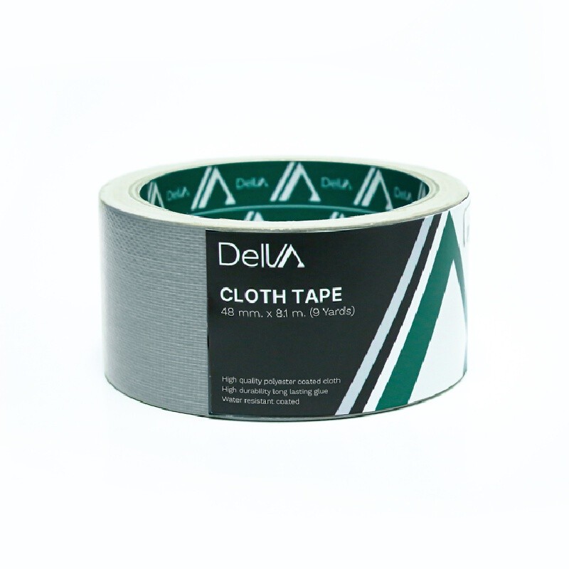 DELVA เทปผ้า ขนาด 2 นิ้ว x 9 หลา สีเงิน