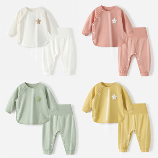 ชุดเด็กแขนยาว 100% คอตตอน, ชุดเด็กเอวสูง, ชุดนอนเด็กทารก, ระ…