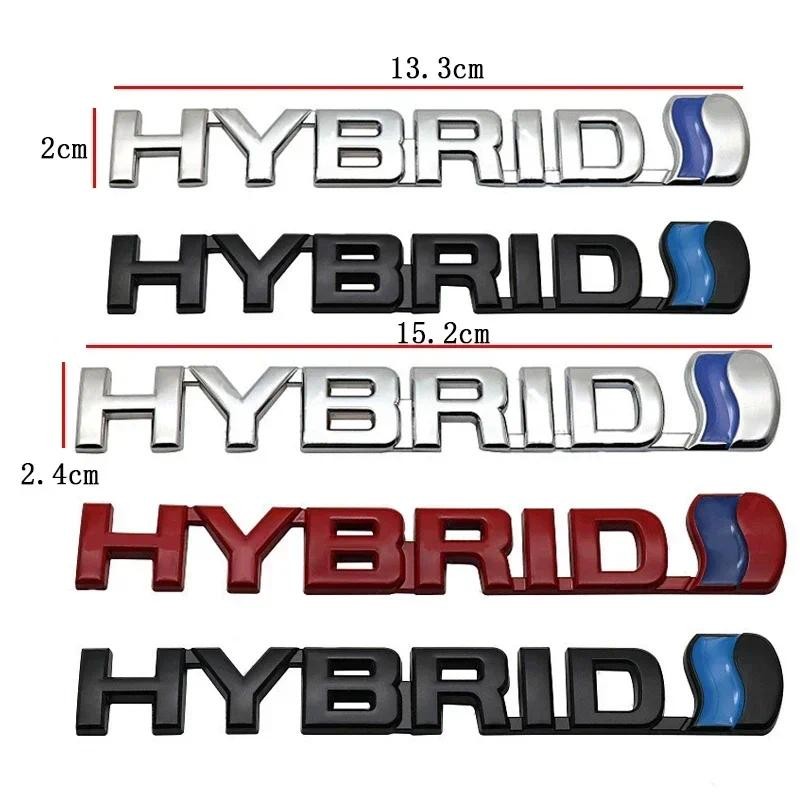 โลหะ HYBRID รถด้านหน้า Grille Emblem Auto Body Trunk Badge Decal สําหรับ Toyota LandCruiser Yaris Ca