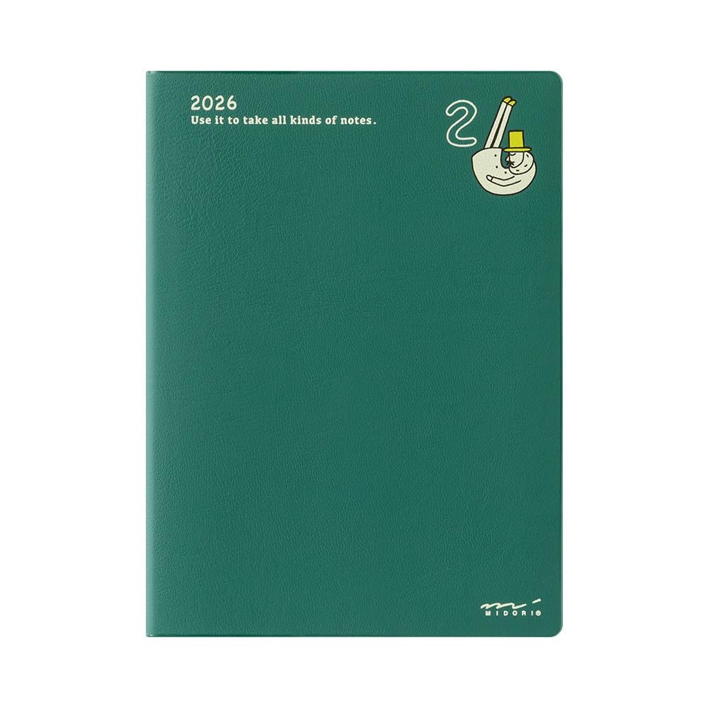 Midori Pocket Diary 2026 A6 Weekly - Old Man Design 22371006 (Starts from January 2026)