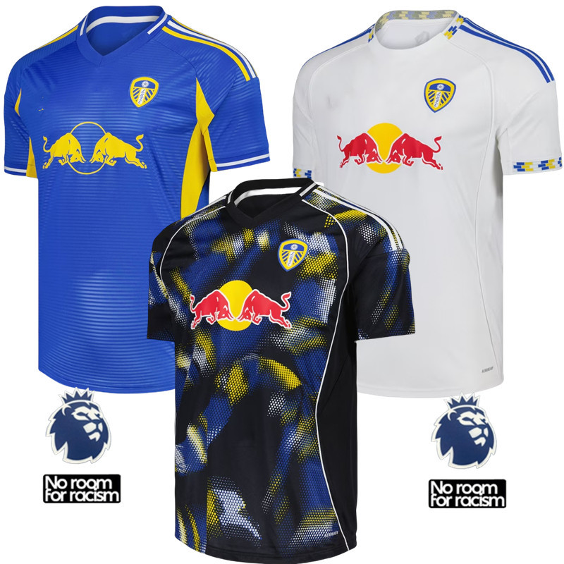 25-26 เกมฤดูกาล Leeds United บ้านและสวนเสื้อฟุตบอลเสื้อฟุตบอลผู้ชายกีฬาแฟนรุ่น S-4XL