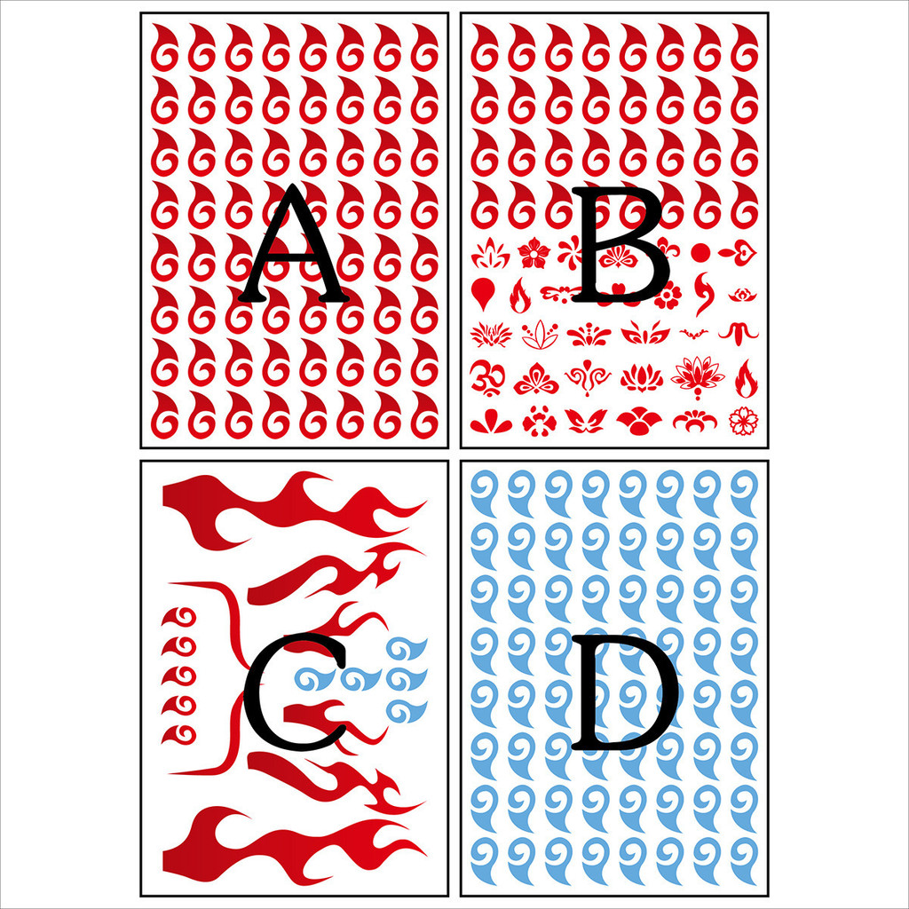 สาว 2, สติกเกอร์หน้าผาก, สติกเกอร์คิ้ว 头贴 2 纹身贴 魔童防身贴COS贴动 动漫贴wst9.22