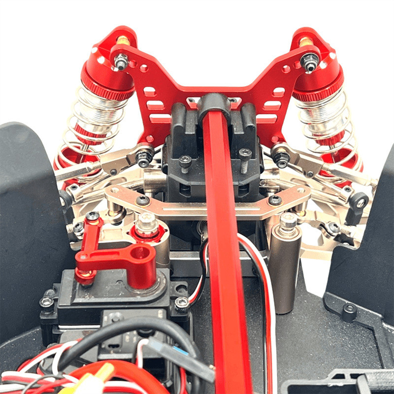 ด้านหน้าด้านหลัง Suspension Brackets กรอบผีเสื้อสําหรับ Hyper GO MJX 1/7 7303 7304 RC รถโลหะอัพเกรด 