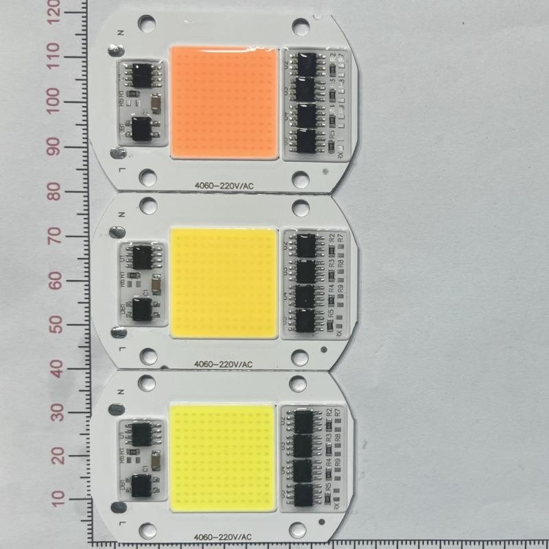 ชิป LED 50W AC 220V, ไฟ LED ไร้คนขับ, โคมไฟชิปสปอตไลท์กลางแจ้ง