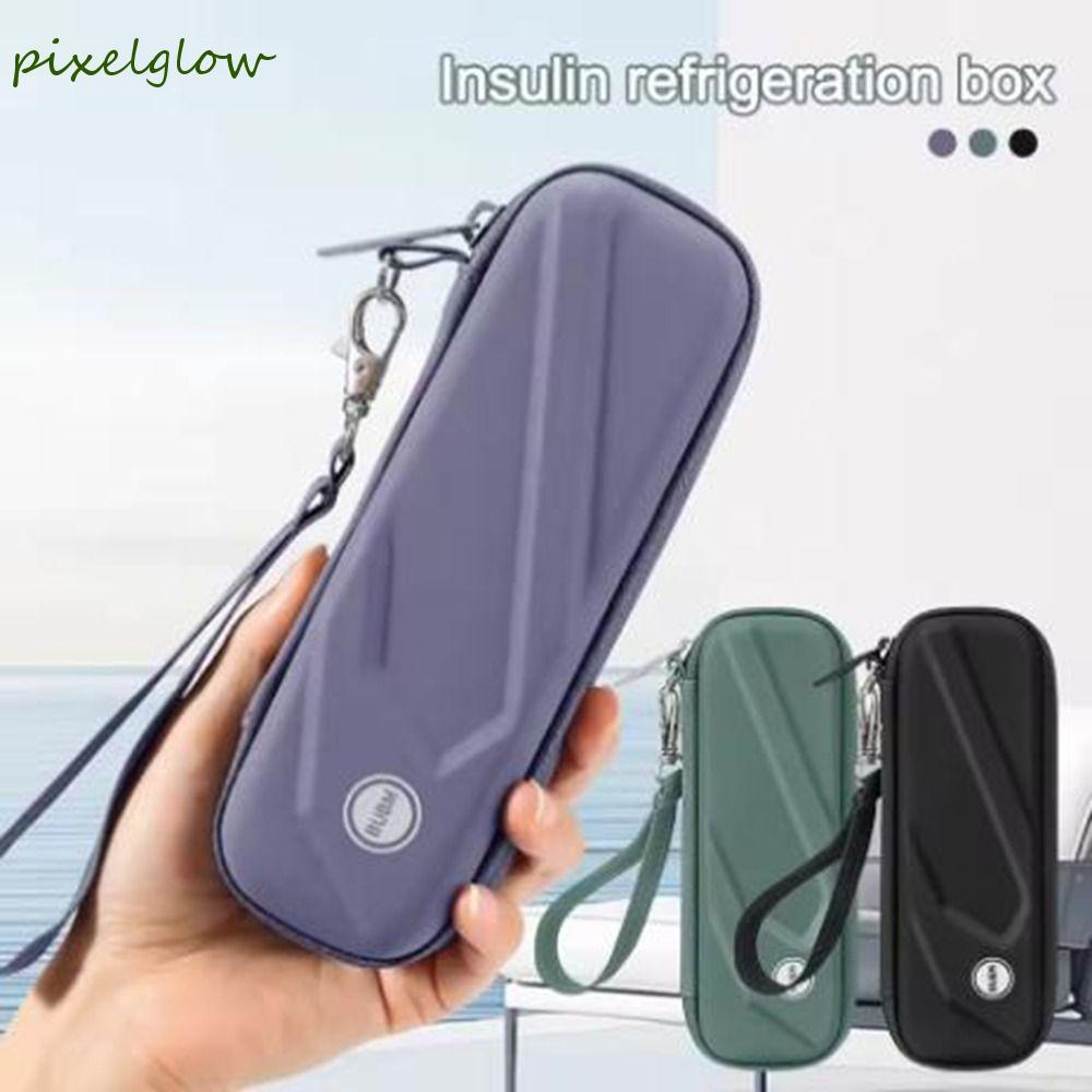 พิกเซลLOW อีวาอินซูลินถุงระบายความร้อน,เปลือกแข็งพร้อมสายคล้องมือถุงเก็บเย็นที่ละเว้น,มืออาชีพกันน้ํ