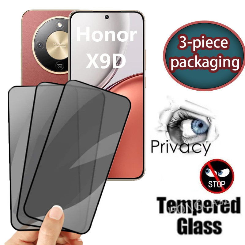 3 ชิ้นป้องกันหน้าจอสําหรับ Honor X9D X70 5G 2025 Anti-Spy Full Cover บรรจุภัณฑ์ส่วนตัวกระจกนิรภัย Anti Peek ฟิล์มป้องกัน 9H ความแข็ง