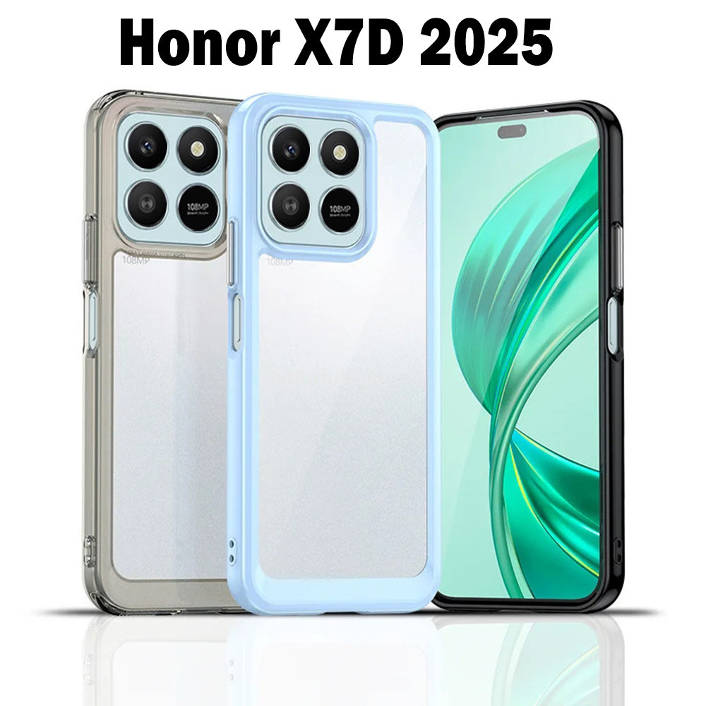 โปร่งใสสีสัน TPU เคสโทรศัพท์สําหรับ Honor X7D X7 DM 7D HonorX7D 4G 5G 2025 Clear ถุงลมนิรภัยอะคริลิคนุ่มกันกระแทกปลอก Duty Heavy Drop Protecion ฝาหลัง Shell