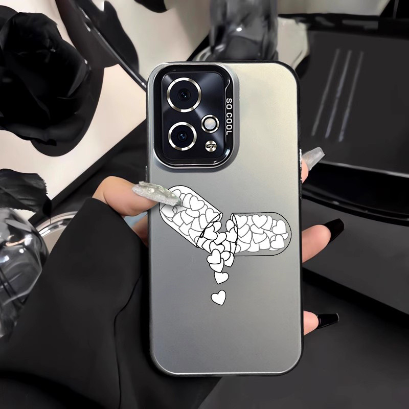 ที่เรียบง่ายและไม่ซ้ําใคร HP ซิปเม็ดเงิน Mtte พรีเมี่ยมเงิน nti Jtuh Hrd สําหรับ Redmi 13 12 13C หมา