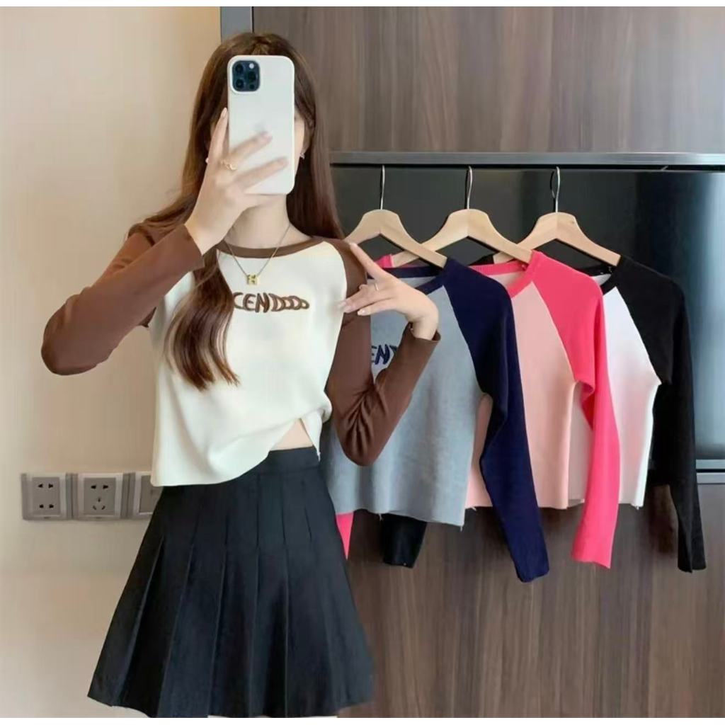 -242 ที่มีอักษร เสื้อแขนยาว หลากสี ผ้าใส่สบาย เสื้อสาวอวบ เสื้อ ยืดผู้หญิง มีหลาย จัดส่งจากกรุงเทพฯ