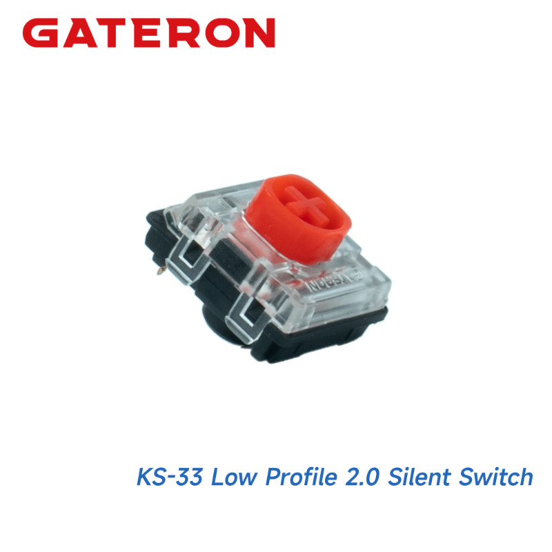 10pcs GATERON KS-33 Low Profile 2.0 เงียบสีแดงสวิทช์ Linear 3 Pin โรงงาน Lubed ที่กําหนดเอง Hot Swap คีย์บอร์ดแบบกลไก Gaming Office