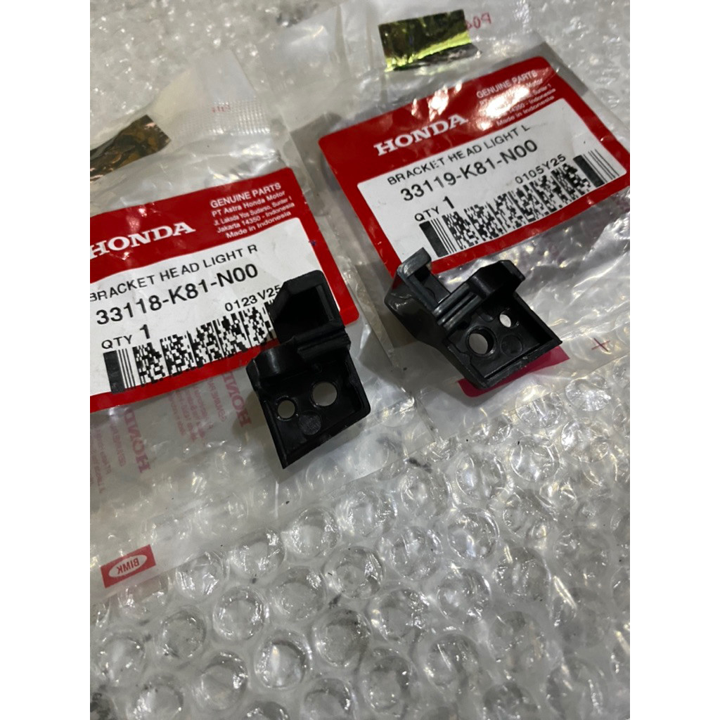 33118-K81-N00 33119-K81-N00 ขวาหรือซ้ายไฟหน้า Mount Bracket Beat Eco Street K81 2016 - 2019