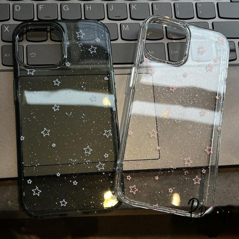เคส สำหรับ15 สำหรับIPhone 15 16 17 12 13 11 14 Pro Max XR X XS 7 8 15 14 Plus แฟชั่นประกายดาวน่ารักปก tpu อ่อนนุ่ม