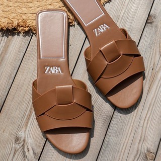 รองเท้าแตะผู้หญิง ออกแบบใหม่ แบบสแควร์Toe แบน สวมใส่ง่ายและสะดวกสบาย