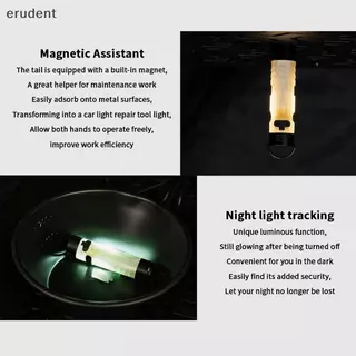 Erudent หมวกคลิปไฟ LED ชาร์จได้ สำหรับกีฬากลางแจ้งและกลางคืน