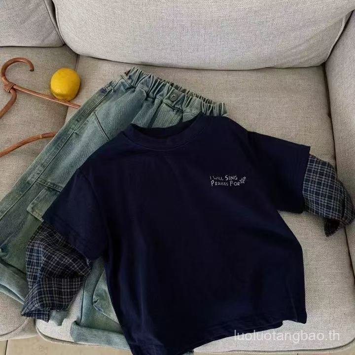 เสื้อยืดเด็กแขนยาว สไตล์การ์ตูน ใส่สบายในฤดูใบไม้ผลิและฤดูใบไม้ร่วง ราคา ถูกที่สุด ดีลบีเคเค แกลเลอรีภาพที่ 3