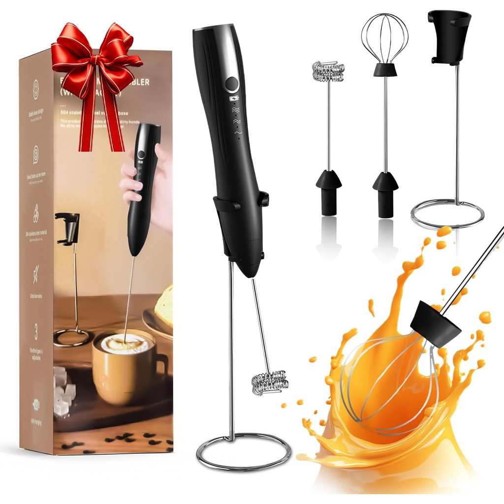 เครื่องตีฟองนม ปัดไฟฟ้า เครื่องตีฟองนม มือถือ batidora de cafe para hacer espuma เครื่องตีฟองนม ขาตั
